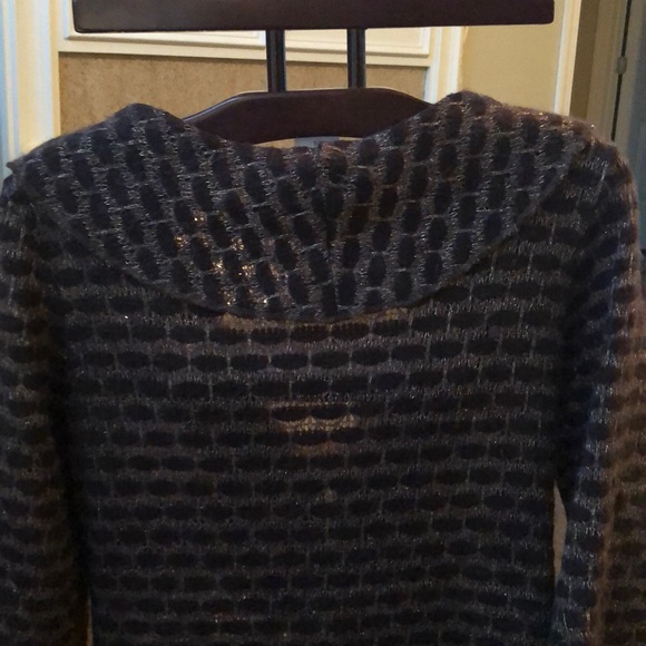 Papillon Blanc mid length sweater brown/gold - lg - Picture 6 of 6